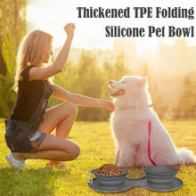 Load image into Gallery viewer, Rubber Foldable Double Bowl Pet Feeding
