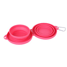 Load image into Gallery viewer, Rubber Foldable Double Bowl Pet Feeding
