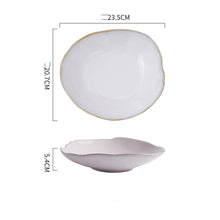 Load image into Gallery viewer, Irregular Shaped Tableware With Ceramic Rice Bowl
