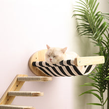 โหลดรูปภาพลงในเครื่องมือใช้ดูของ Gallery Pine Wood Cat Climbing Frame Cat Wall Hammock Staircase
