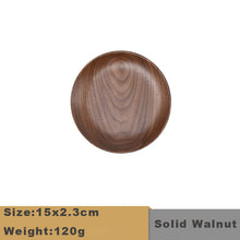 Load image into Gallery viewer, Japanese Wooden Fruit Bowl Round Wooden Plate Idea
