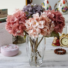 โหลดรูปภาพลงในเครื่องมือใช้ดูของ Gallery 1 Bundle Silk Hydrangea Autumn Vase for Home Decor Christmas Decorative Wedding Bridal Bouquet Wall Set Artificial Flowers Cheap
