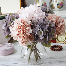 โหลดรูปภาพลงในเครื่องมือใช้ดูของ Gallery 1 Bundle Silk Hydrangea Autumn Vase for Home Decor Christmas Decorative Wedding Bridal Bouquet Wall Set Artificial Flowers Cheap
