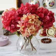 โหลดรูปภาพลงในเครื่องมือใช้ดูของ Gallery 1 Bundle Silk Hydrangea Autumn Vase for Home Decor Christmas Decorative Wedding Bridal Bouquet Wall Set Artificial Flowers Cheap
