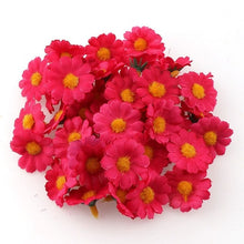 Load image into Gallery viewer, 100PC/lot  2.5cm Mini Daisy Decorative Flower Artificial Silk Flowers Party Wedding Decoration Home Decor(without stem) Cheaper
