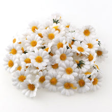 Load image into Gallery viewer, 100PC/lot  2.5cm Mini Daisy Decorative Flower Artificial Silk Flowers Party Wedding Decoration Home Decor(without stem) Cheaper
