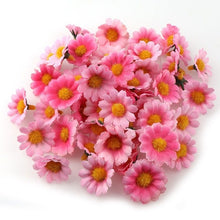 Load image into Gallery viewer, 100PC/lot  2.5cm Mini Daisy Decorative Flower Artificial Silk Flowers Party Wedding Decoration Home Decor(without stem) Cheaper

