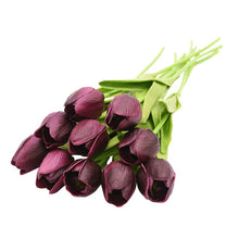 โหลดรูปภาพลงในเครื่องมือใช้ดูของ Gallery 10PCS Tulip Artificial Flower Real Touch Artificial Bouquet Fake Flower for Wedding Decoration Flowers Home Garen Decor
