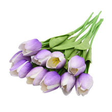 โหลดรูปภาพลงในเครื่องมือใช้ดูของ Gallery 10PCS Tulip Artificial Flower Real Touch Artificial Bouquet Fake Flower for Wedding Decoration Flowers Home Garen Decor
