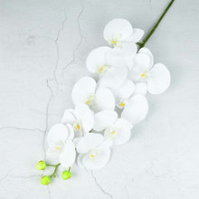 Load image into Gallery viewer, 1pc 9 Heads Artificial Butterfly Orchid PU Phalaenopsis For Wedding Bride Bouquet Home Flower Arrangement Vase Decor Fake Floral
