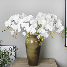 Load image into Gallery viewer, 1pc 9 Heads Artificial Butterfly Orchid PU Phalaenopsis For Wedding Bride Bouquet Home Flower Arrangement Vase Decor Fake Floral
