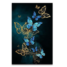 Load image into Gallery viewer, Abstract Butterfly Flower Art Canvas Paintings Posters and Print Wall Art Pictures for Living Room Decor (No Frame)
