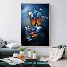 Load image into Gallery viewer, Abstract Butterfly Flower Art Canvas Paintings Posters and Print Wall Art Pictures for Living Room Decor (No Frame)
