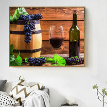 Load image into Gallery viewer, Evershine Diamond Painting Full Square Wine Diamond Embroidery Grape Cross Stitch Picture Of Rhinestones Kitchen Home Decoration
