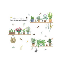 โหลดรูปภาพลงในเครื่องมือใช้ดูของ Gallery Garden Potted Plant Bonsai Flower Wall Stickers For Home Decor Living Room Kitchen PVC DIY Wall Decals Mural Room Decoration
