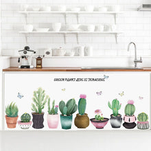 โหลดรูปภาพลงในเครื่องมือใช้ดูของ Gallery Garden Potted Plant Bonsai Flower Wall Stickers For Home Decor Living Room Kitchen PVC DIY Wall Decals Mural Room Decoration
