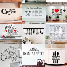 Load image into Gallery viewer, Kitchen Wall Stickers Vinyl Wall Decals for Kitchen English Quote Home Decor Art Decorative Stickers PVC Dining Room For Bar PVC
