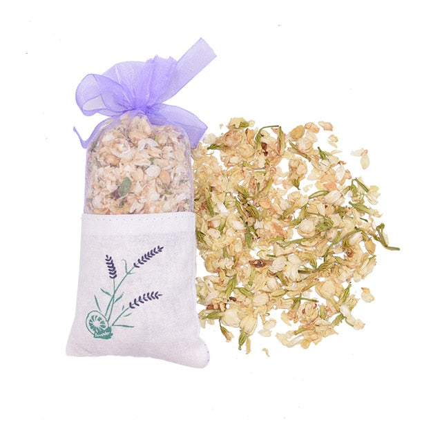 Natural Dried Flowers Rose Jasmine Lavender Bud Flower Sachet Bag Filling  Real Natural lasting Lavend Car Room Air Refreshing