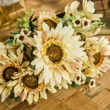 Load image into Gallery viewer, New Sunflower Bouquet Silk Flowers Artificial Fake Flower DIY Office Home Garden Party Wedding Decoration Simulation Decorative
